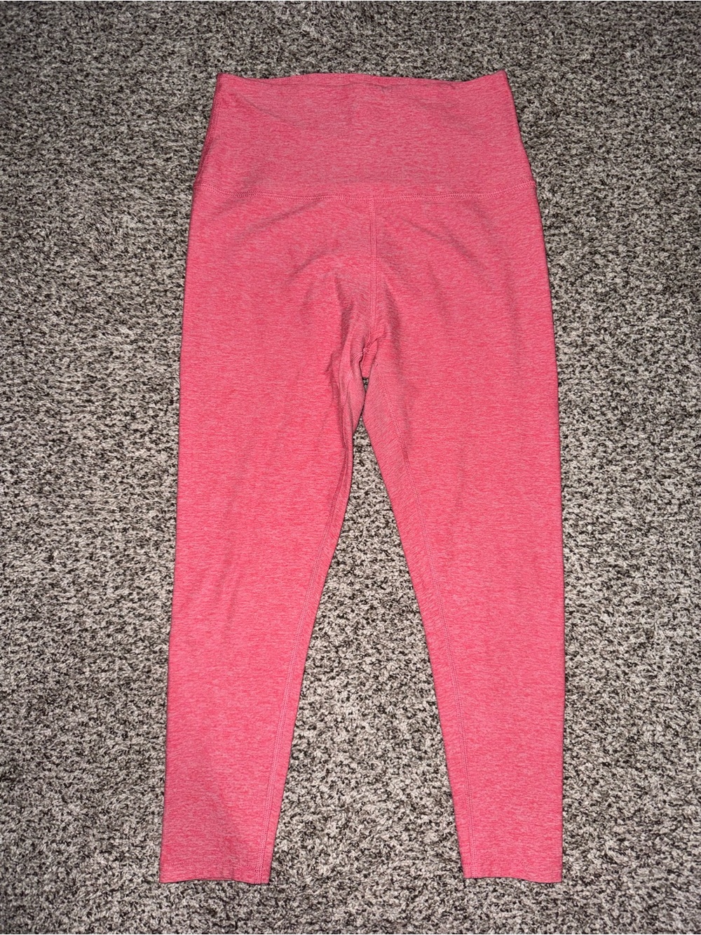 Beyond Yoga Heathered Pink High-Waist Leggings